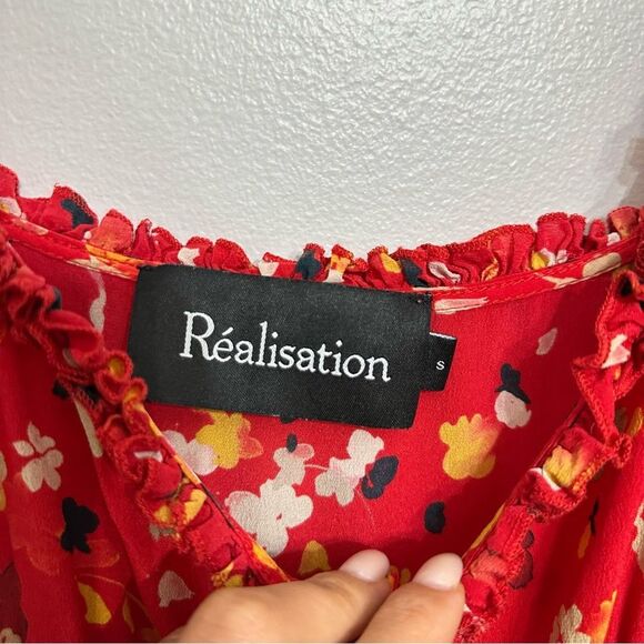 Realisation Par Red Floral Midi Dress - Picture 5 of 6